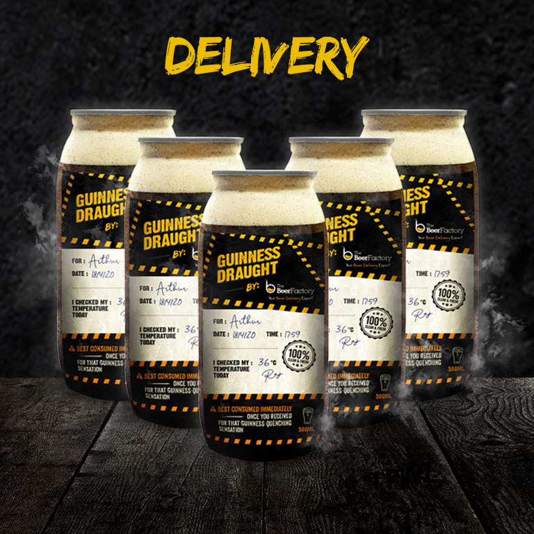 Guinness 5 pints - delivery